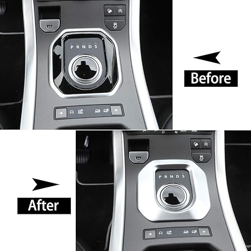 Miniatura 2 de Cubierta de marco de palanca de cambios cromada ABS para Land Rover Range Rover Evoque 2012-2019 Accesorios de automóvil