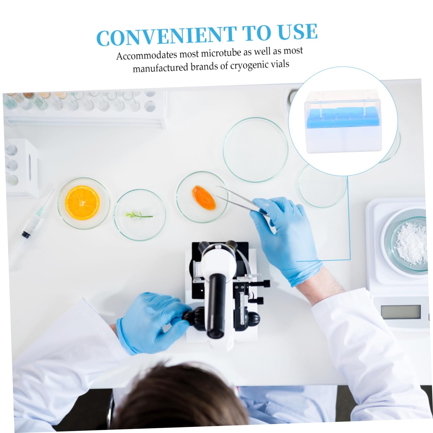 CIYODO 2pcs Box Cryobox Test Tube Sample Bottles Rack Tube Rack Vial Rack Laboratory Supplies Cryovial Storage Boxs Plastic