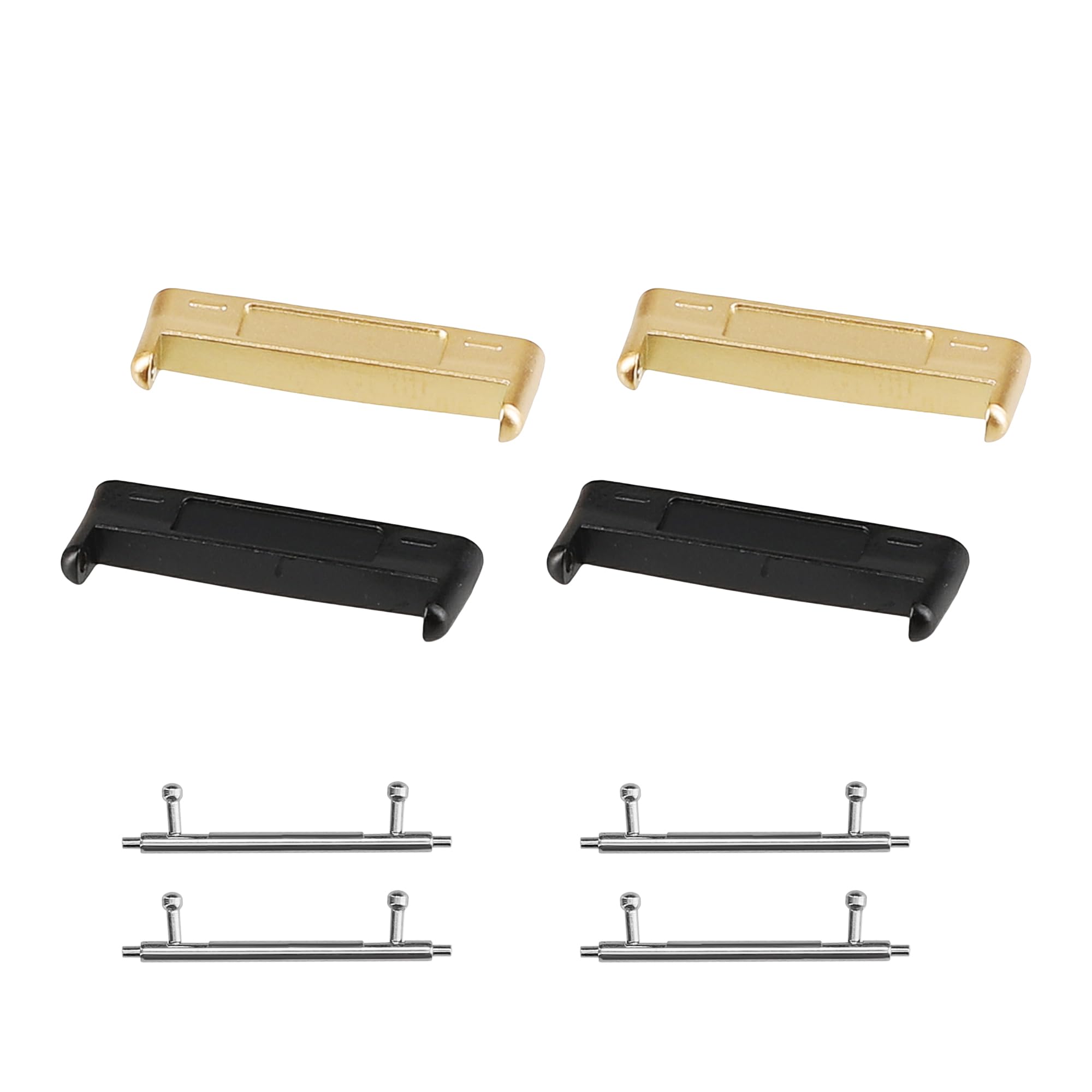 kwmobileWatch Strap Connecting Adapter Compatible with Fitbit Versa 4 / Sense 2 / Versa 3 / Sense - for 20mm Straps - 4X - No Tools Required