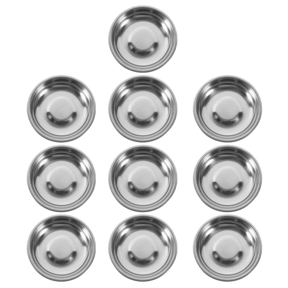 STOBAZA Stainless Plate Dipping Sauce Dish Mini Sauce Dish Sturdy Appetizer Plate