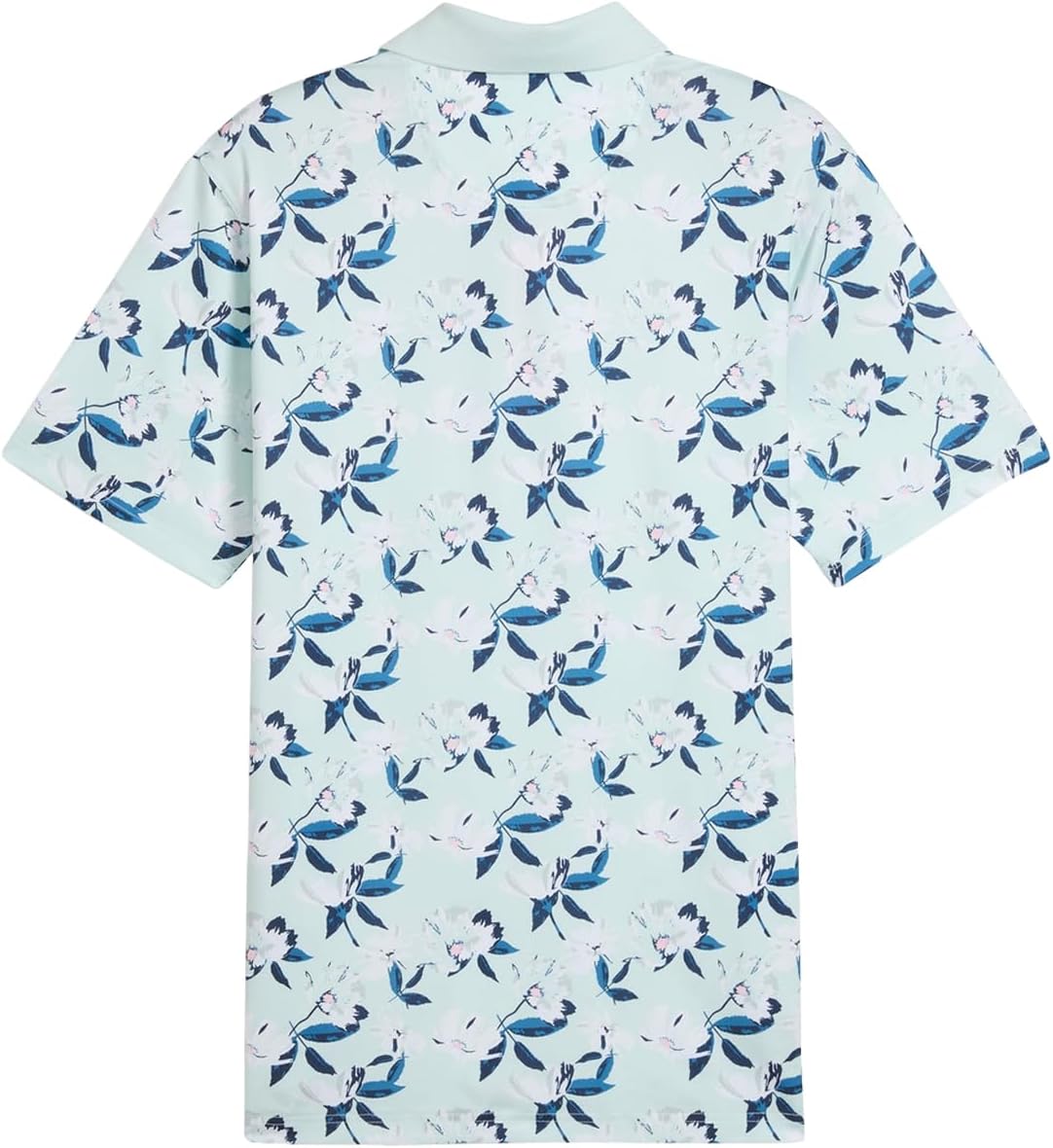 PUMA Golf Men’s Arnold Palmer Spring Florals Polo Shirt - Medium Peaceful Blue