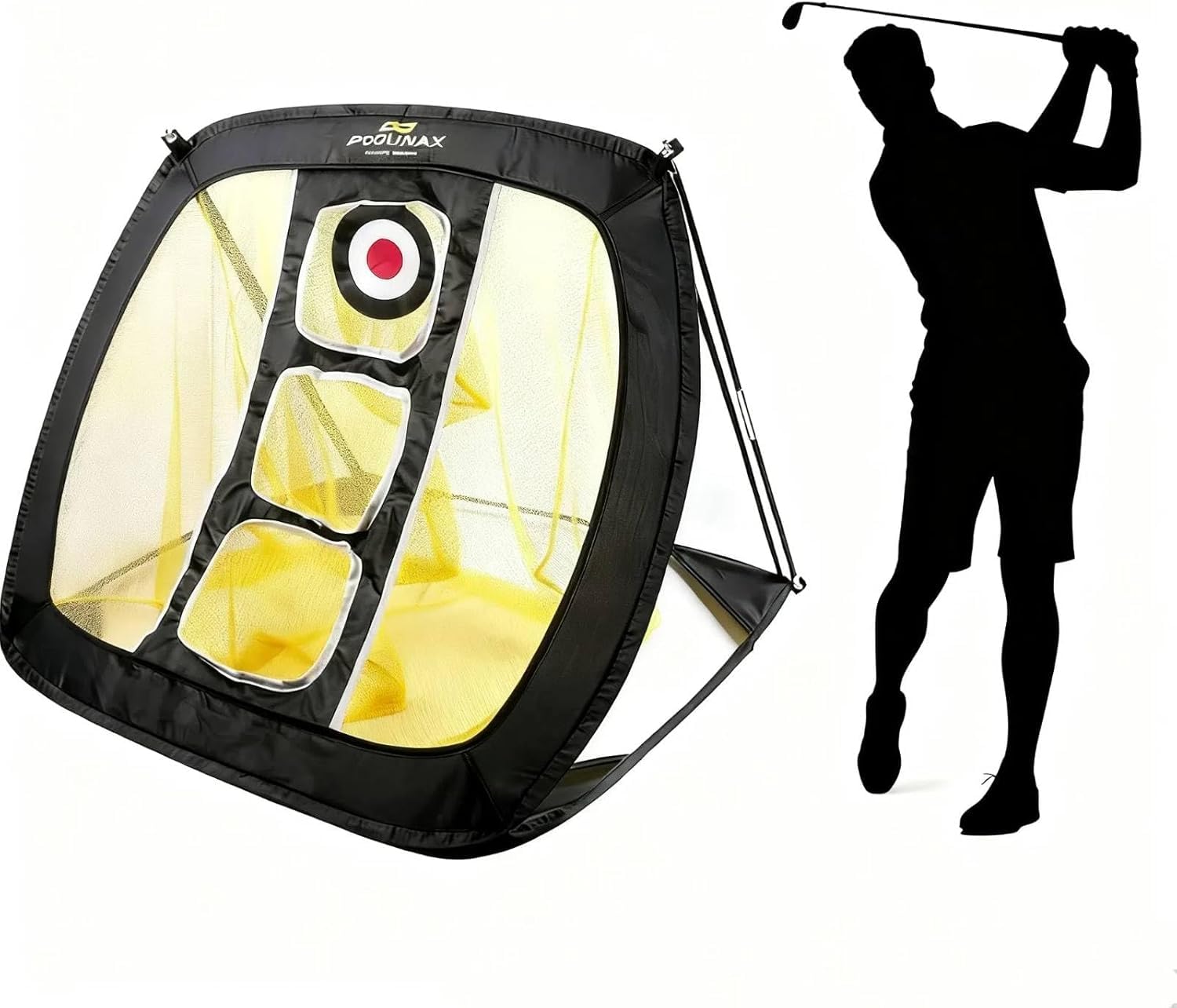 PodiuMax Golf Net, Improve Accuracy Easy Set UP 25 * 20 IN Golf Practice Nets for Indoor Outdoor Garden Used, Durable Golfs Chipping Net Gifts for Men Women
