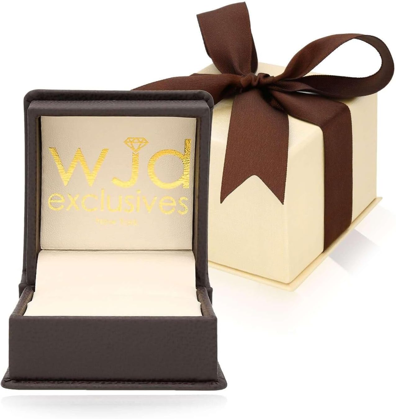 WJD Exclusives 0.37CTW Natural Diamond Real 10K Two-Tone Gold Medusa Signet Ring