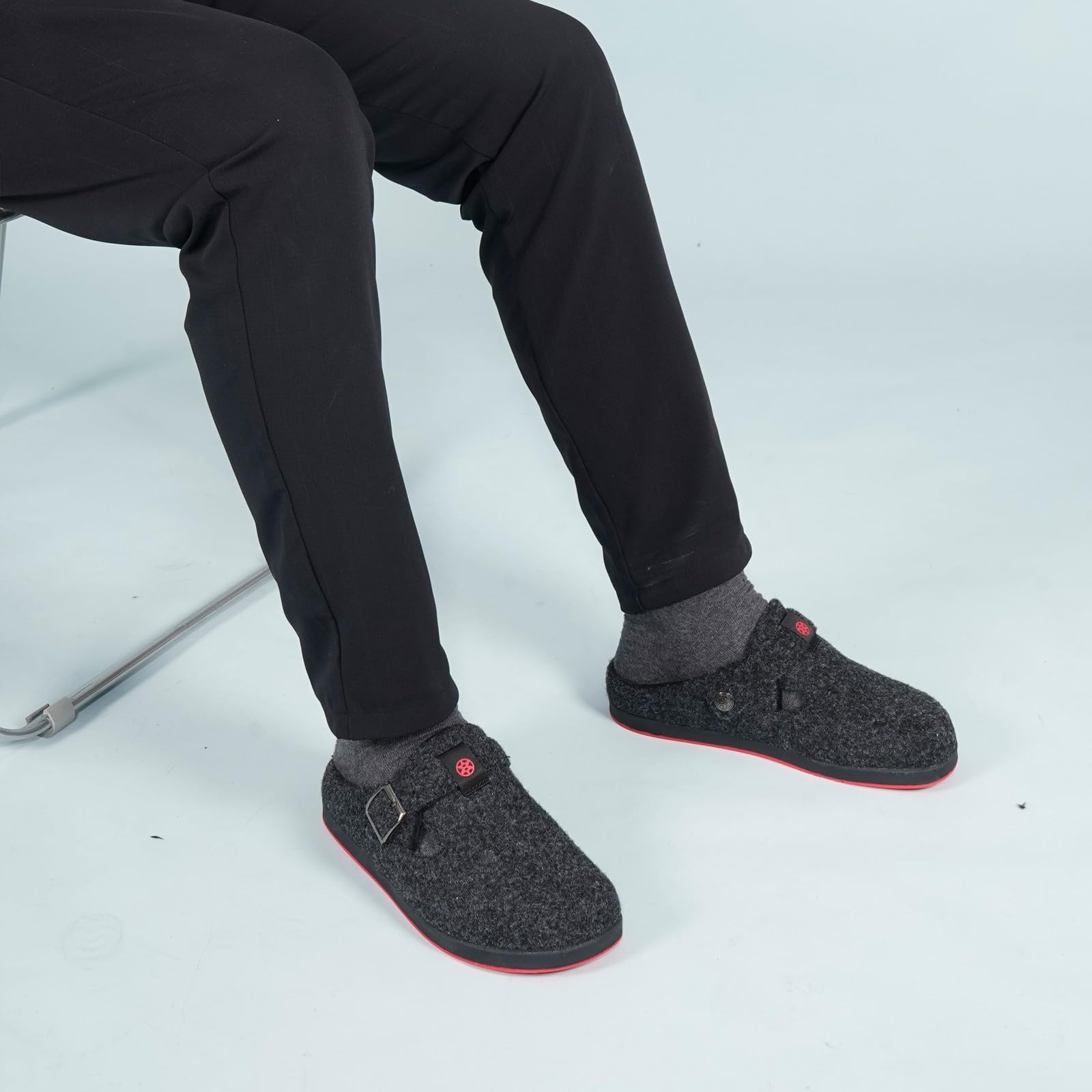 Gaatpot Pantofole Invernali da Uomo e da Donna,Zoccoli in Feltro per Indoor Outdoor,Taglia 36-46