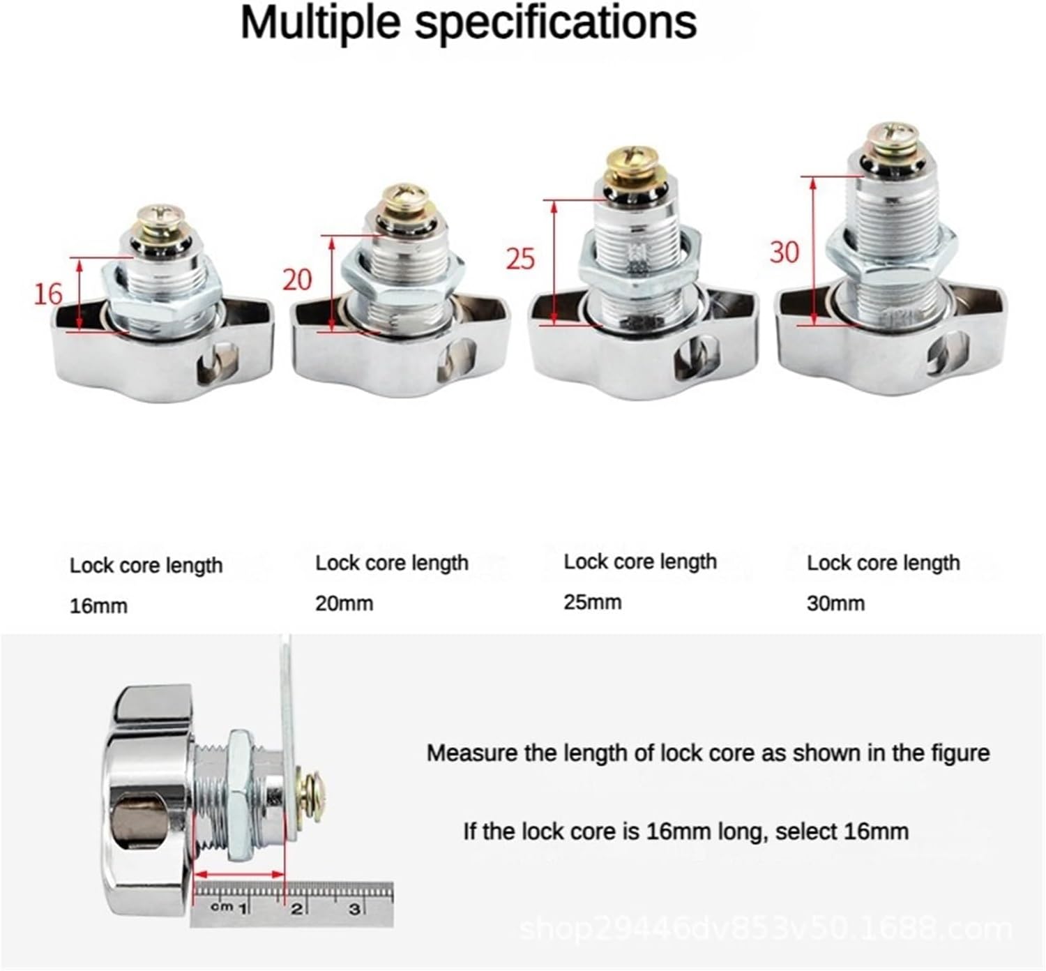 Security Cam Lock Cabinet Locks 5 Pcs 16-30mm(30mm)