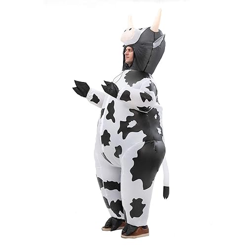 IHGYT Inflatable Costume Cow Game Adult Funny Blow up Suit