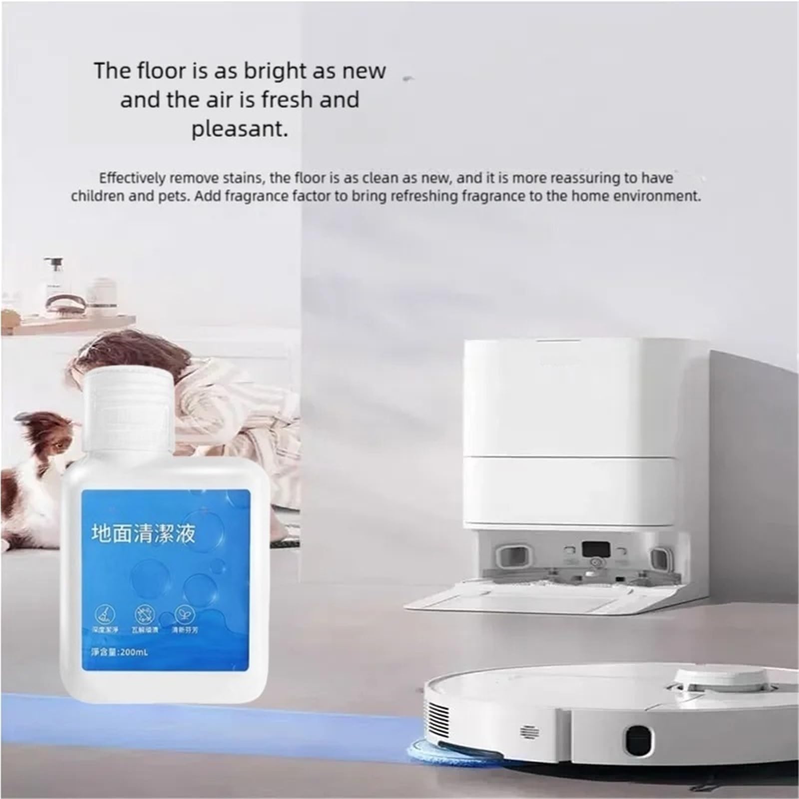 Líquido limpiador 200ml compatible con Dreame G10,K10,H12,H13,L40 Ultra(4pcs)