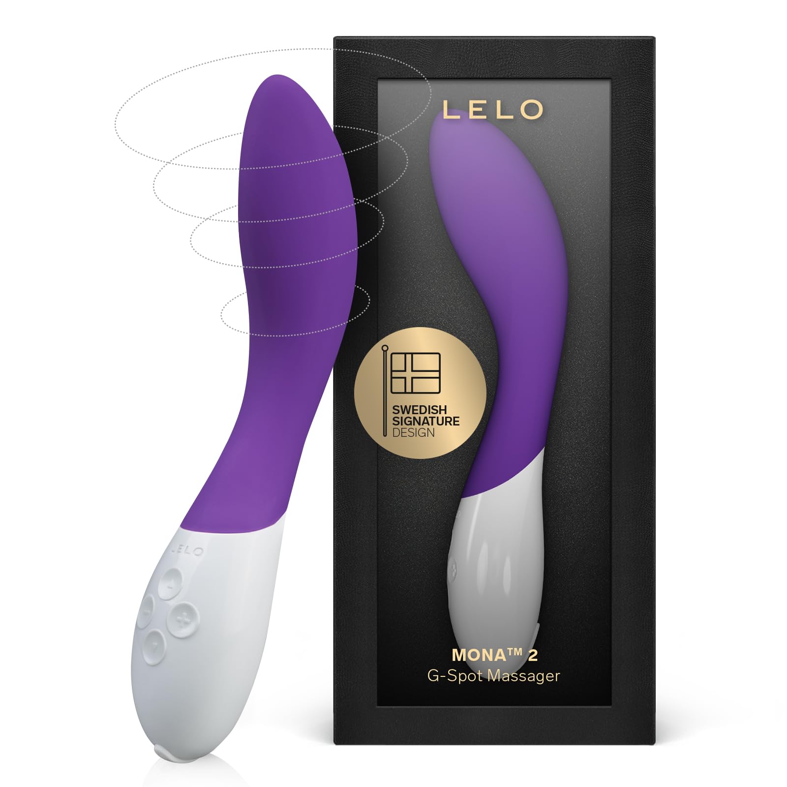 Vibrador LELO Mona 2 para mujer, juguete para el punto G, placer discreto, vibrador curvo, juguete sexual para adultos con 6 modos de intensidad, color morado