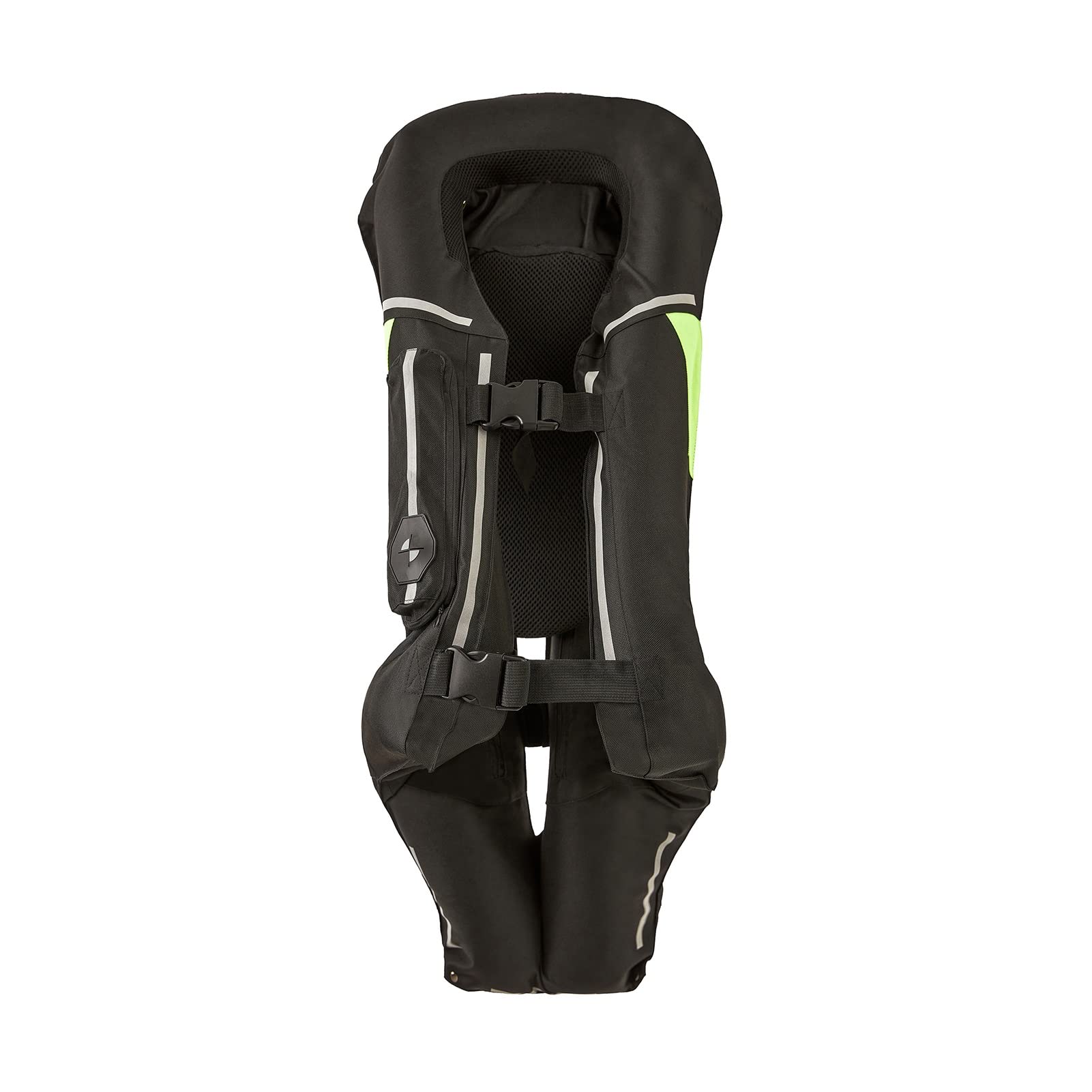 Chaleco con airbag para Motocicleta con Disparador de 0,18 Segundos, Chaquetas para Montar en Todo Tipo de Clima, Chaleco con airbag Ecuestre (Negro XL)