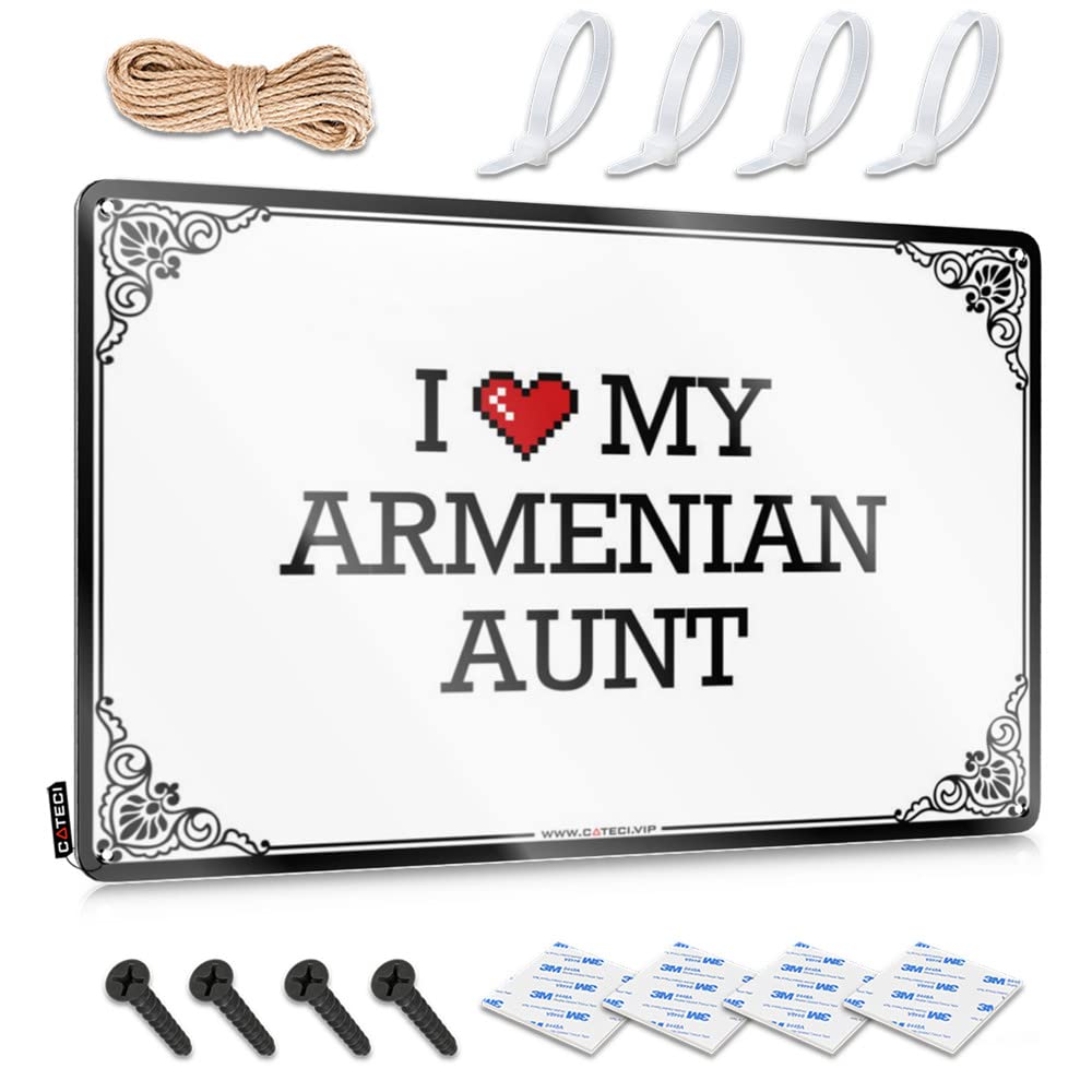 Fall Door Decorations Cottage Cool Wall Decor - I Love My Armenian Aunt Rustic Wall Art Accessories Easy Hang For Bars(30X40CM)