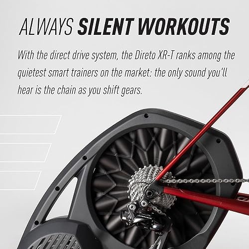 Miniatura 4 de ELITE SRL Direto XR - Entrenador de bicicleta negro, interactivo, gradiente simulado al 24%, resistencia electrónica, compatible con bicicletas de