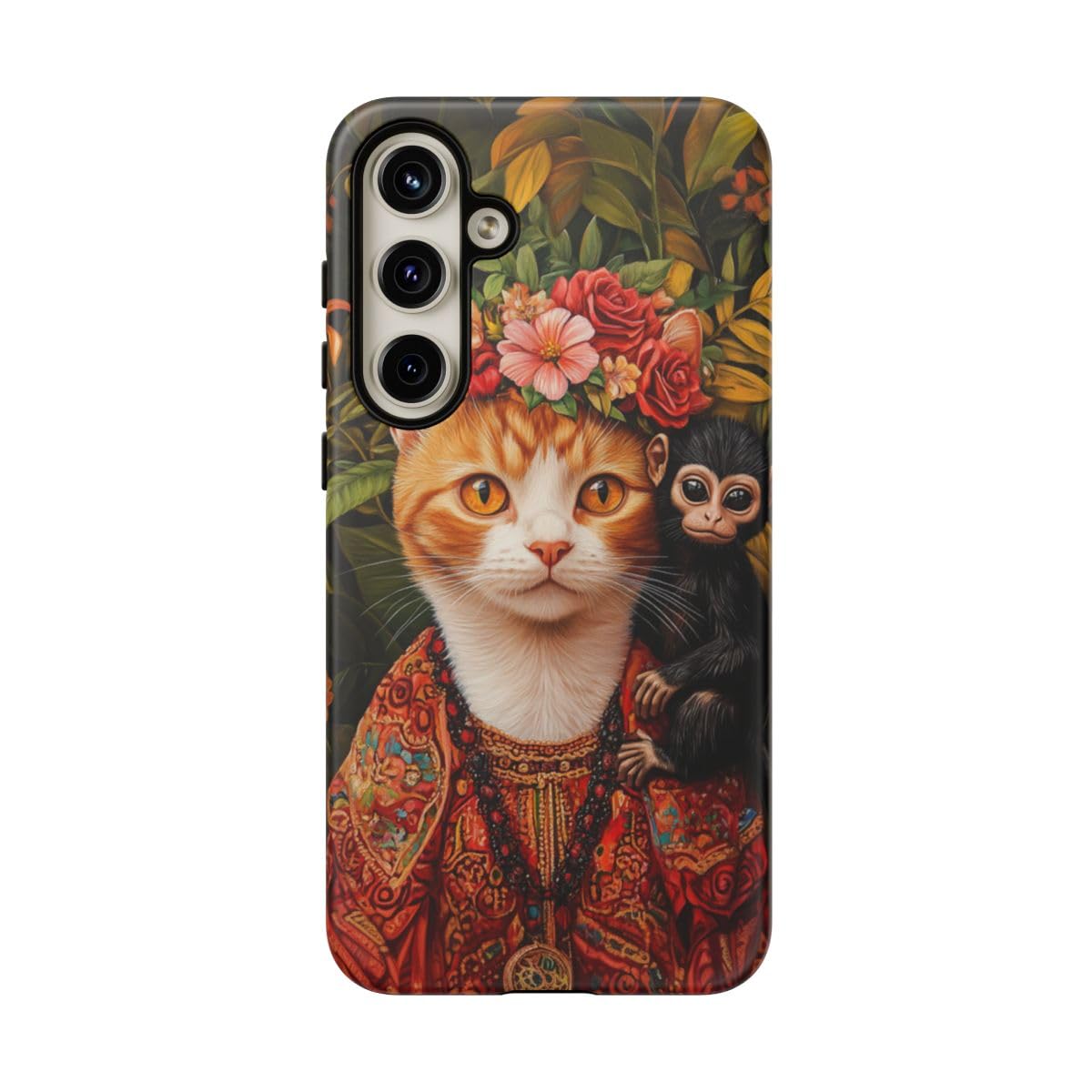Coque Samsung S24 Plus chat roux rigide mate évite rayures et traces de doigts - 5