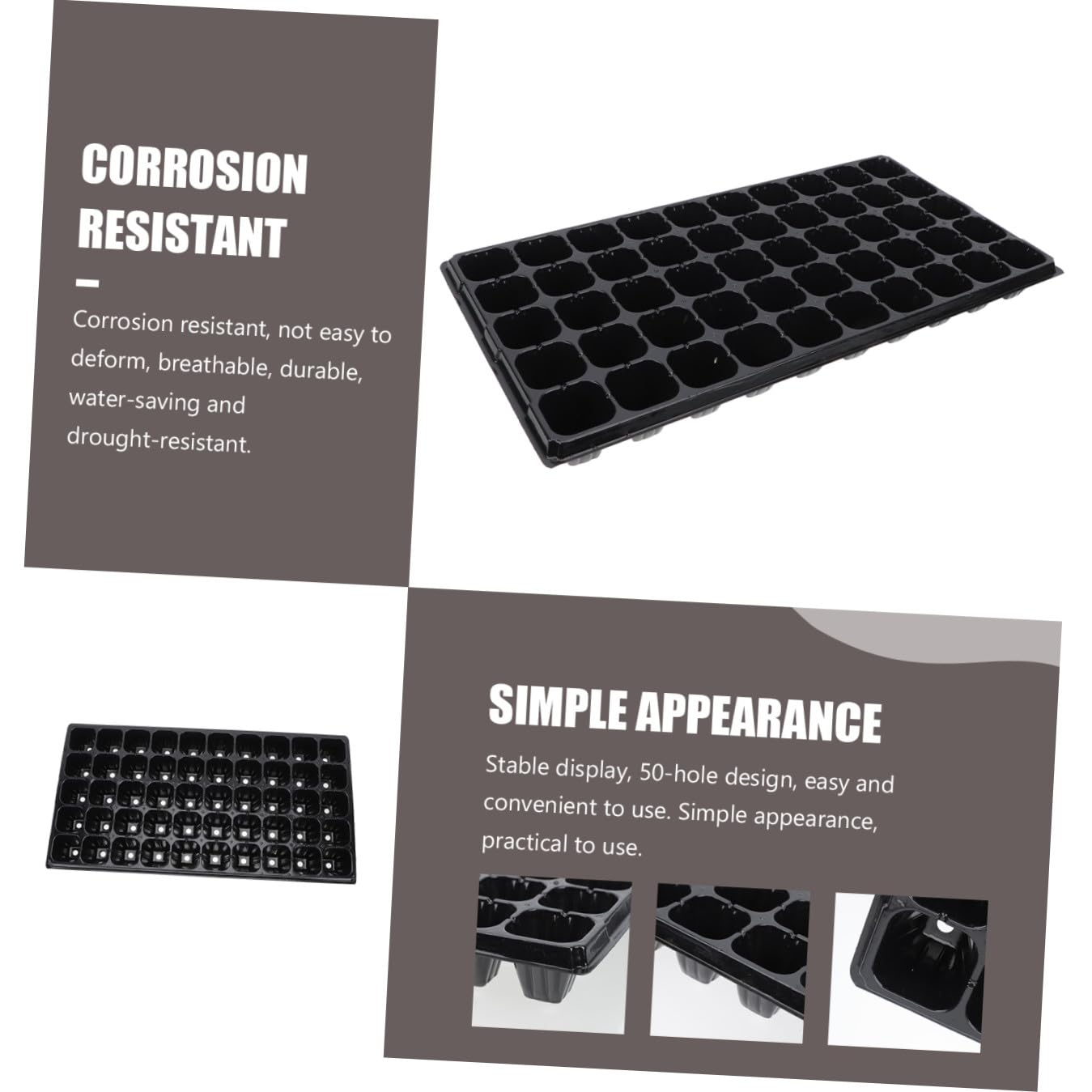 Toddmomy 10piezas Bandejas De Germinación De Plantas Unidades Placa De Germinación para Viveros Contenedor De Herramienta De Jardinería Material Plástico No Deformable