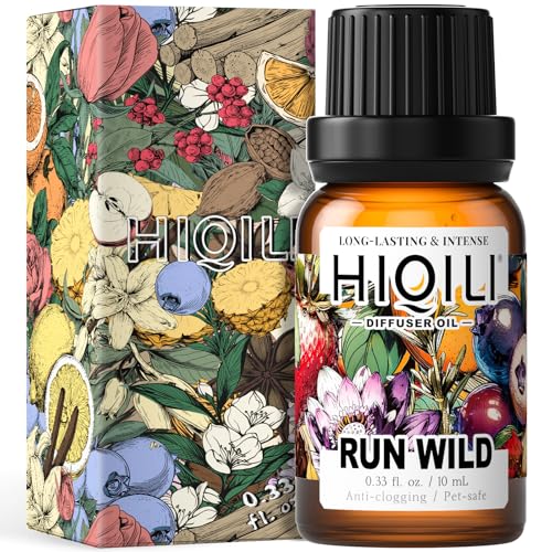HIQILI Run Wild Diffuser Oil for Aromatherapy, Inspired by C&K's Escap.e, Essential Oil Diffuser, DIY Perfume, New Car Scents - 0.34 Fl Oz