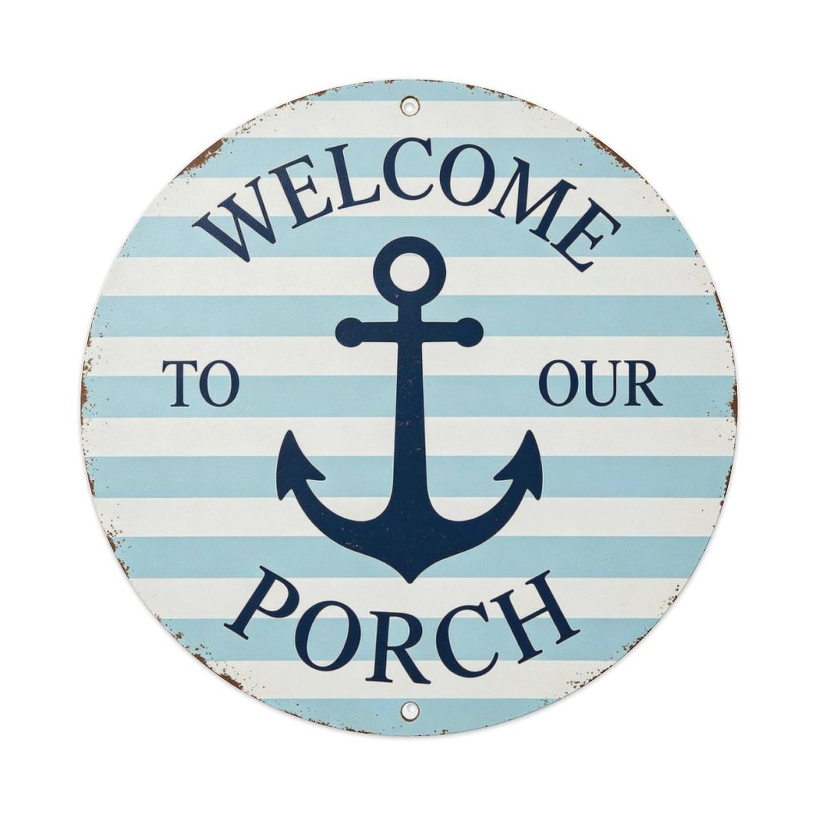 Welcome To Our Porch Metal Tin Sign Plaque