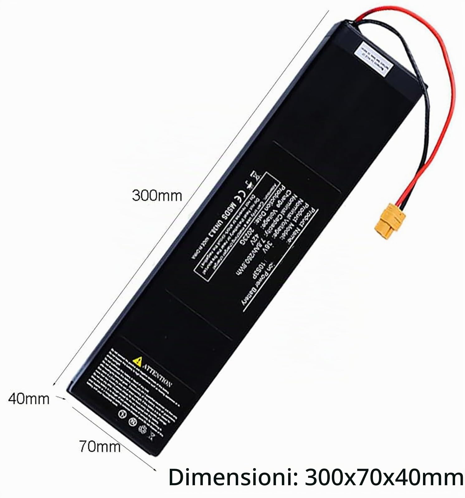 Batteria Per Scooter Elettrico Da 36V 6Ah 7.8Ah 10.4Ah, Batteria Ricaricabile 36V 10S3P Batteria Di Ricambio Impermeabile 36V10.4Ah,XT60