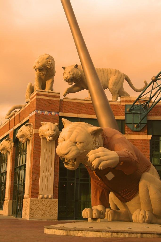 Amazon.com: Tiger Statues Comerica Park Detroit Michigan Photo