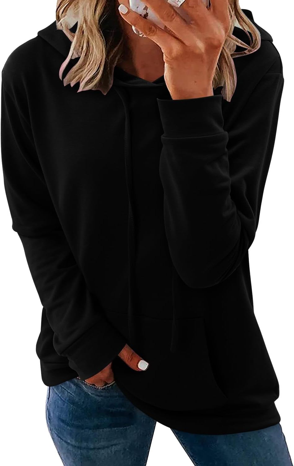 MODARANI Womens Pullover Hoodies Teen Girls Fashion Hooded Sweatshirt Womans Fall Tunic Top - Image 2