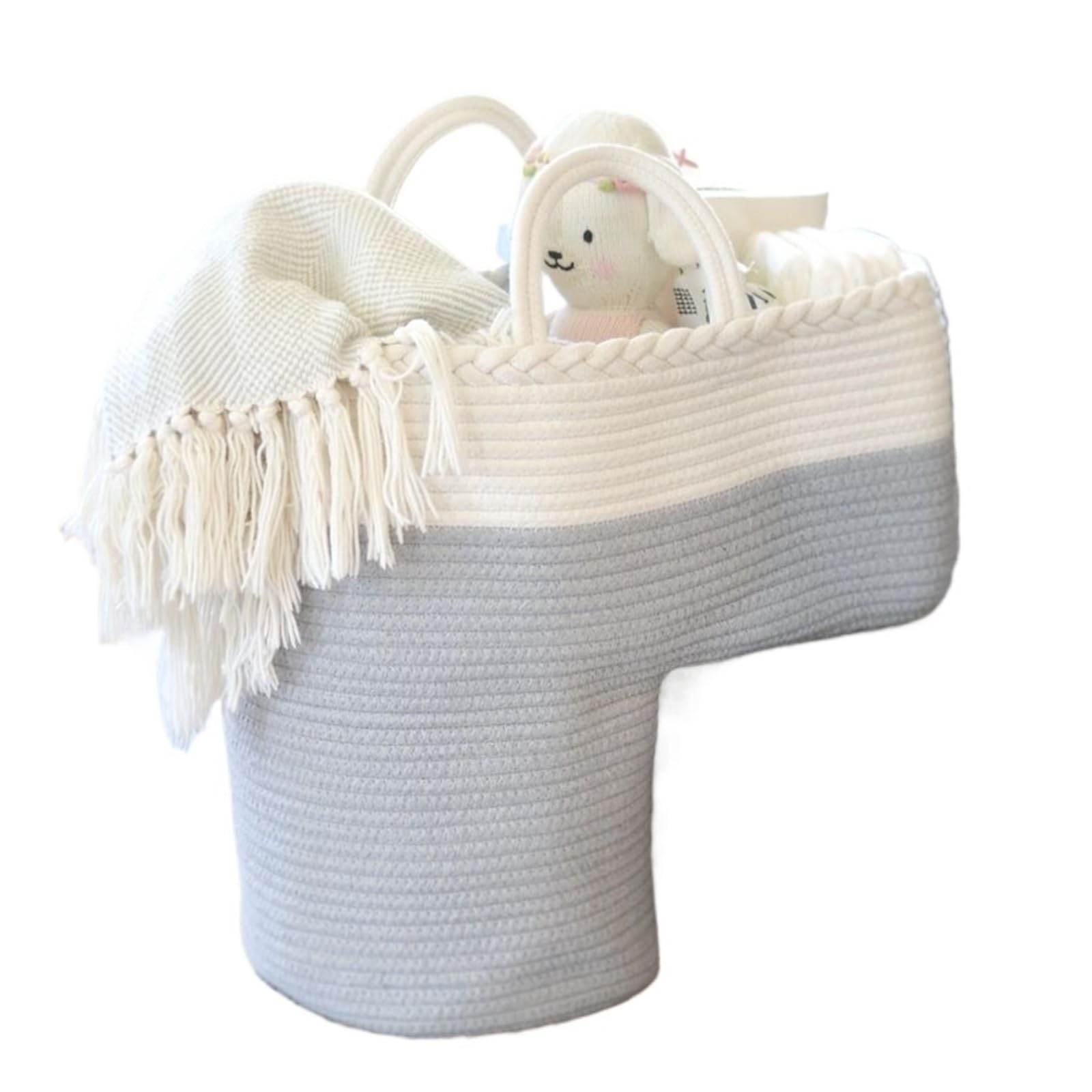 Basket For Carpeted Amp Wooden Stairs Cotton Rope Staircase Handles Storage Stair Steps For Carpeted