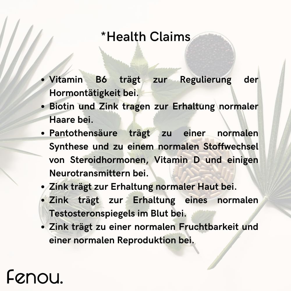Fenou Beauty x Cycle - Nahrungsergänzungsmittel für Frauen - Pflanzliches Supplement bei Hautunreinheiten, Hormoneller Akne & Haarausfall - 60 Kapseln