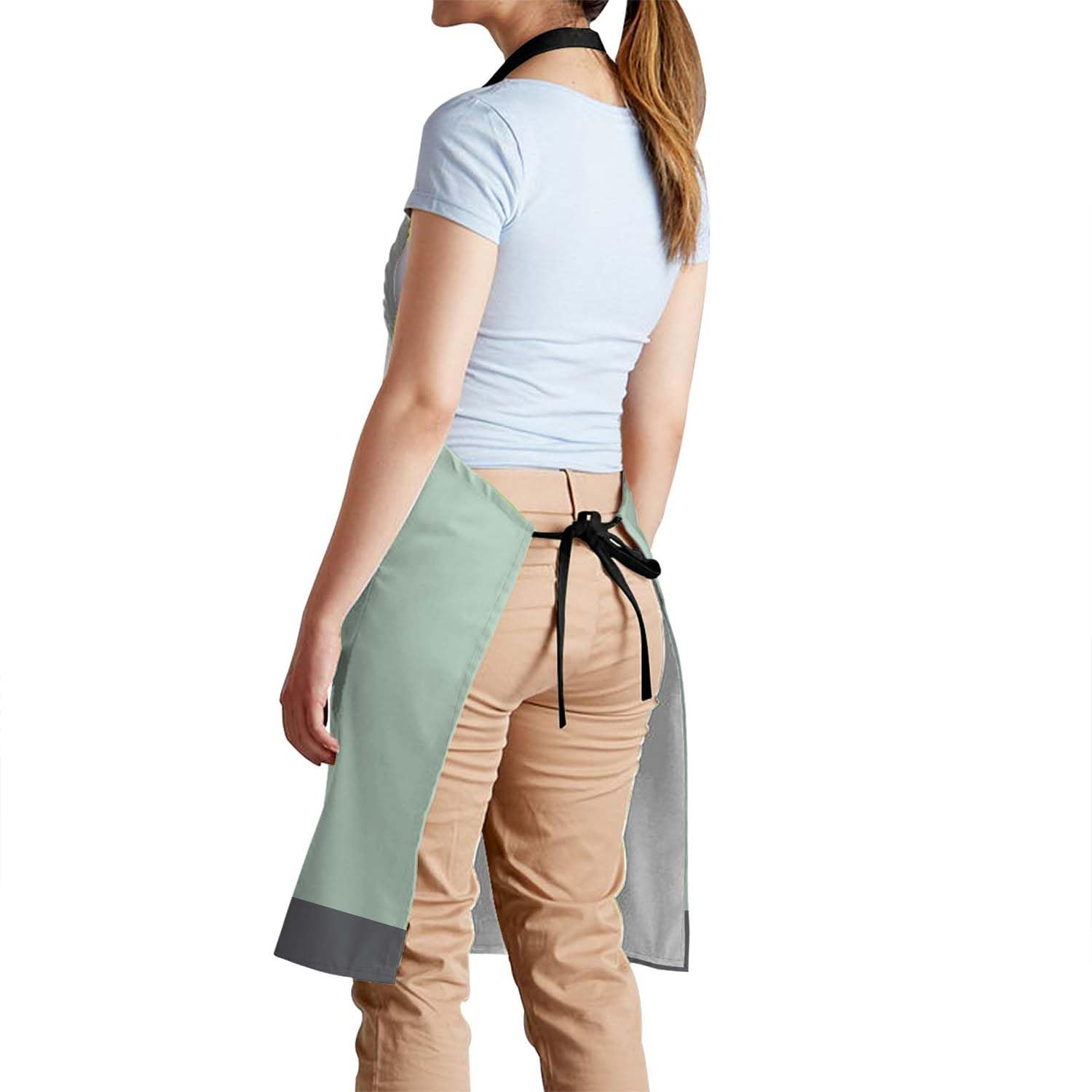 Smooffly Funny Cat Love Apron, Adjustable Neck Bib Apron for Men Women 27x31 Inch, Unisex - Image 3
