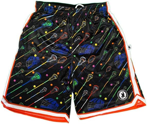 Flow Society Lax Stix Boys Shorts - Kids Athletic - Basketball - Baseball - Hockey - Football - Lacrosse - Multi