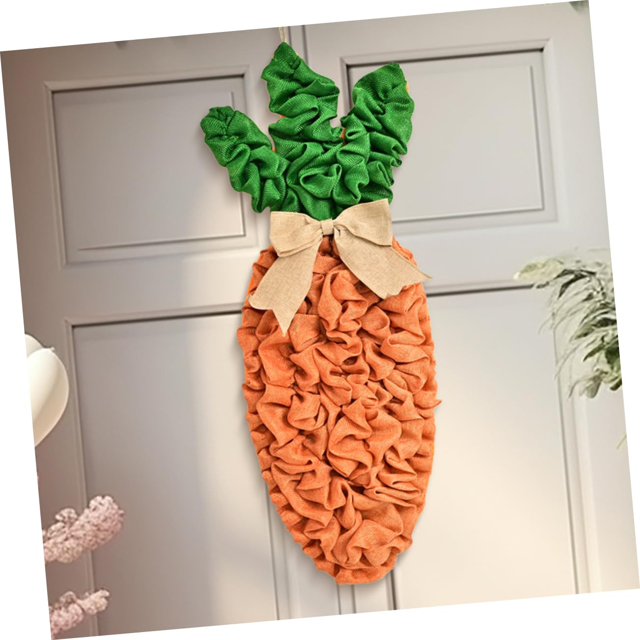 Cabilock ghirlanda pasquale di benvenuto arredamento per la casa ghirlande di porte cameretta culla cam ghirlande per la porta d'ingresso ghirlanda di carota carina di pasqua stoffa