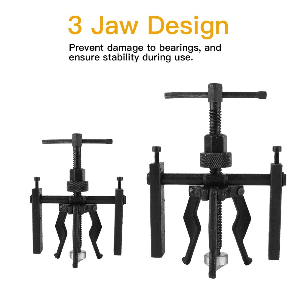 3 Jaw Bearing Puller Gear Extractor, 3Jaw Gear Puller Tool Kit Automotive Bearings Extractor