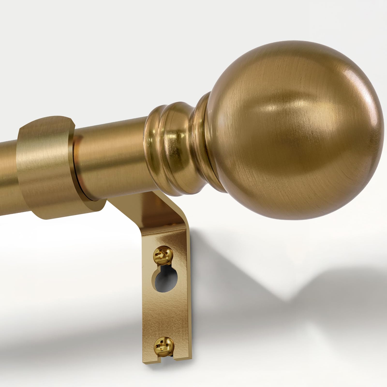Gormena Antique Brass Curtain Poles 80-365cm for Eyelet Curtains