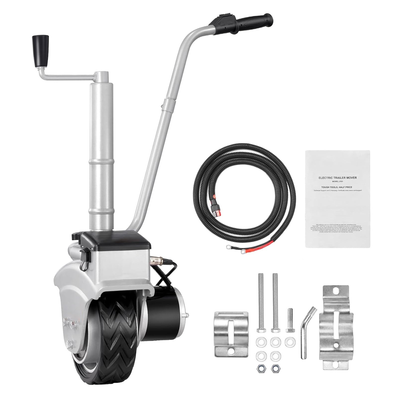Koło podporowe z napędem 350 W, 12 V, elektryczny mini ruch, nośność 2270 kg, prędkość ruchu 6-7 m/min, do przyczepy kempingowej, łodzi, przyczepy