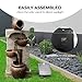 Teamson Home 28 in. Cascading Bowls and Stacked Stones LED Outdoor Water Fountain for Outdoor Living Spaces to Create a Calming Oasis in Gardens and Landscaping, on Patios, Balconies, Lawns, Brown