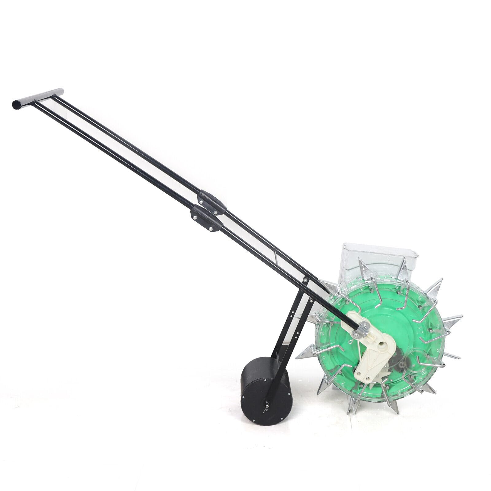 Hand Push Seeder, Fertilizer Spreader, Drum Seeder, Manual Peanut Soybean Corn Turntable Seeding and Fertilization Tool, Precision Seeding Seeder. Garden Push Seeder, Planting Depth 3.5-7.8 cm