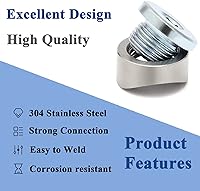 Vista 5 de Little Bamboo - Tapones y tapones de montaje con sensor de O2 de acero inoxidable, M18 x 1.5 rosca, estilo con muescas, adecuado para tubería de 3