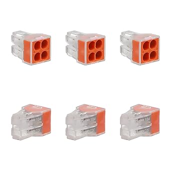 Fielect 50pcs Electrical Wire Connectors Wiring Terminal Compact Splicing Connector PCT-104 13x19x13mm