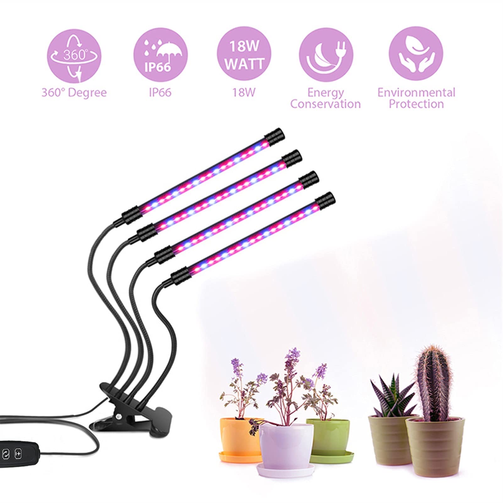 LED Grow Light USB Phyto Lamp Volledig spectrum met Controle voor planten Zaailingen Bloem Indoor Grow Box