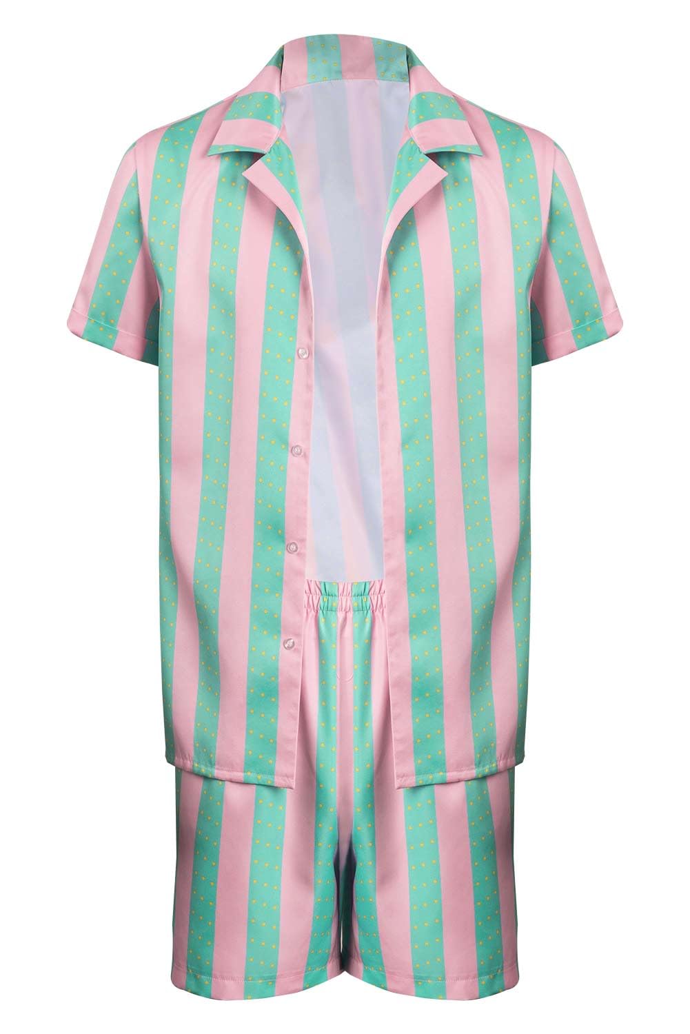 Hommes Hawaiian shirt manches courtes chemise rayée Casual shirt shorts fun Summer Beach set Holiday Halloween carnaval costume