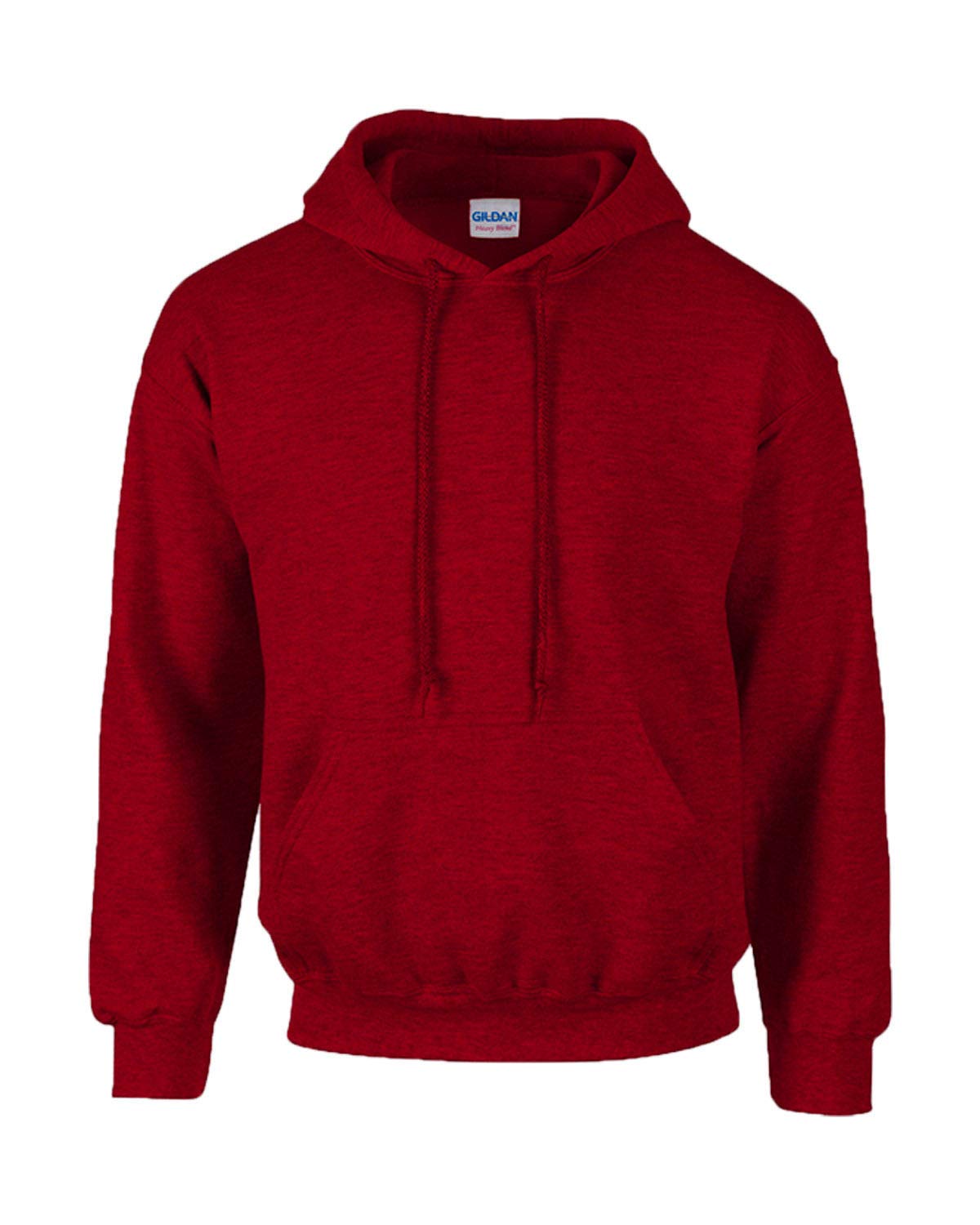 Gildan Men's Hooded Pullover Adult 50/50. Hooded Sweat/18500, Plain - Red - XX-Large