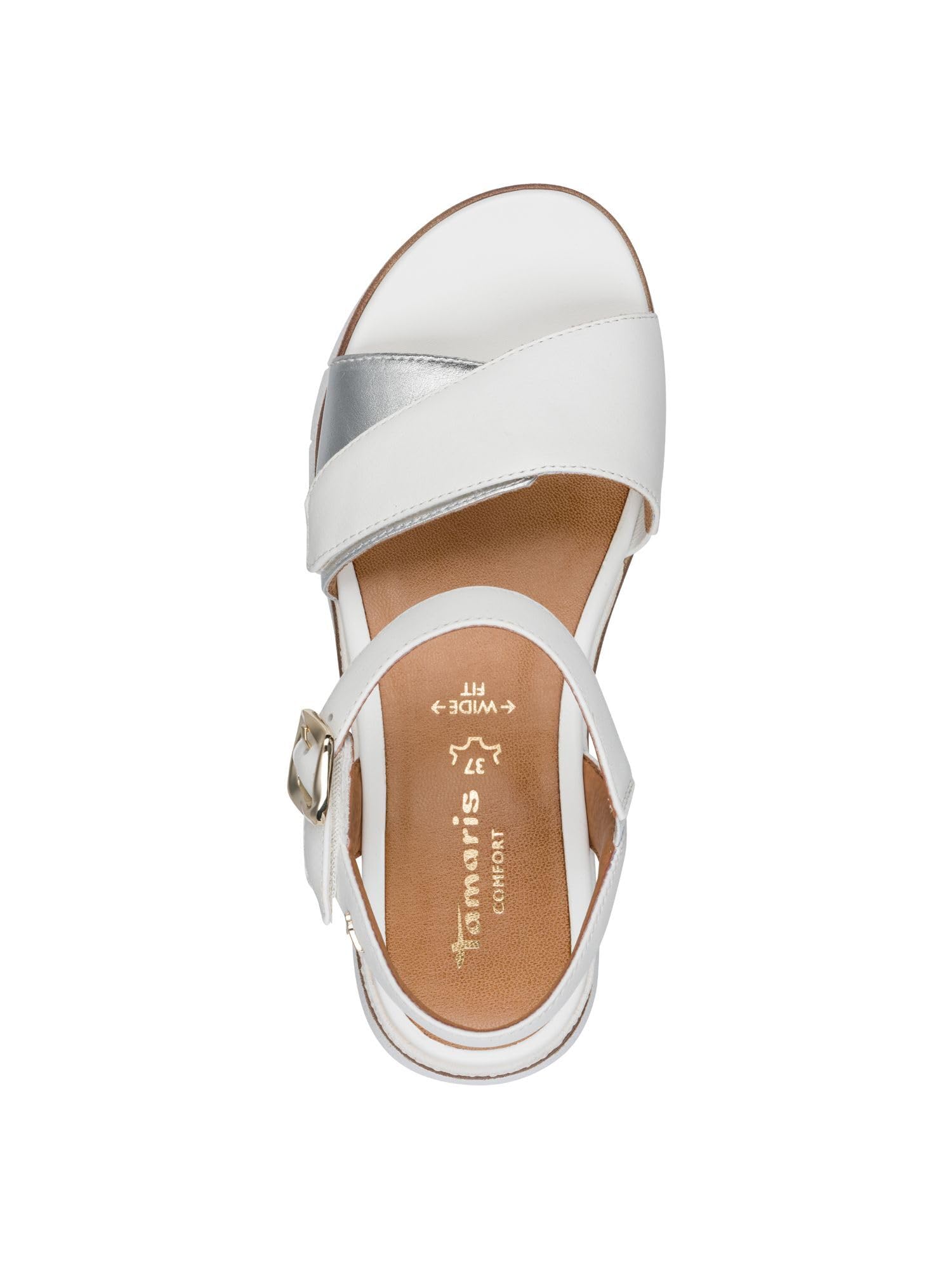 Tamaris Kobiety Tamaris Comfort Damen Wedge/Plat Sand MultiadjustableSandał na koturnie