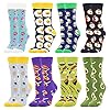 BONANGEL Women’s Girls Novelty Funny Crew Socks,Crazy Cute Animal Food Design Socks Cotton,Girl’s Gift