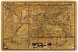 map of denver rio grande railroad system including new mexico circa 1889 antique Maps Tin Sign Wall...
