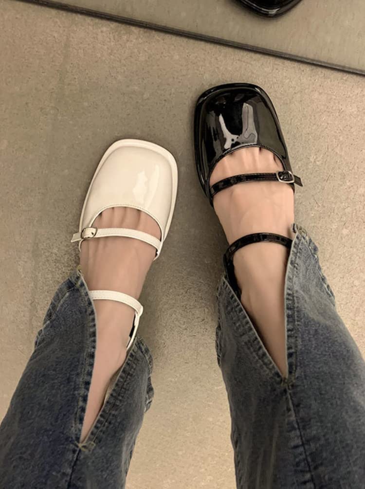Minetom Femmes Filles Sandales Mary Janes Élégant Antidérapantes Bride Cheville Chaussures Boucle Talon Bloc Chaussures