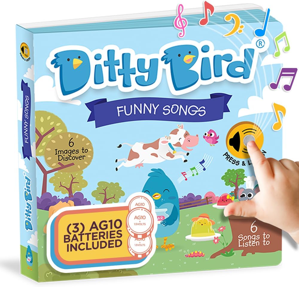 DITTY BIRD Musical Books for Toddlers | Fun Children's Nursery Rhyme Sound Book | The Johny Johny, Yes Papa Story with Interactive Sounds | For 1 Year Old to 3 Year Olds