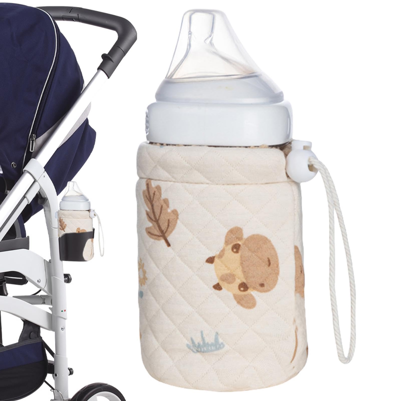 Funda de vidrio para biberones para niños pequeños, Funda para biberones,Fundas para biberones para niños pequeños | Bolsa portátil anticaída para biberón, soporte cálido para biberón para niños