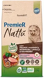 PremieR Pet Nattú Ração Seca para Cães Filhotes Porte Pequeno Sabor Mandioca 1kg