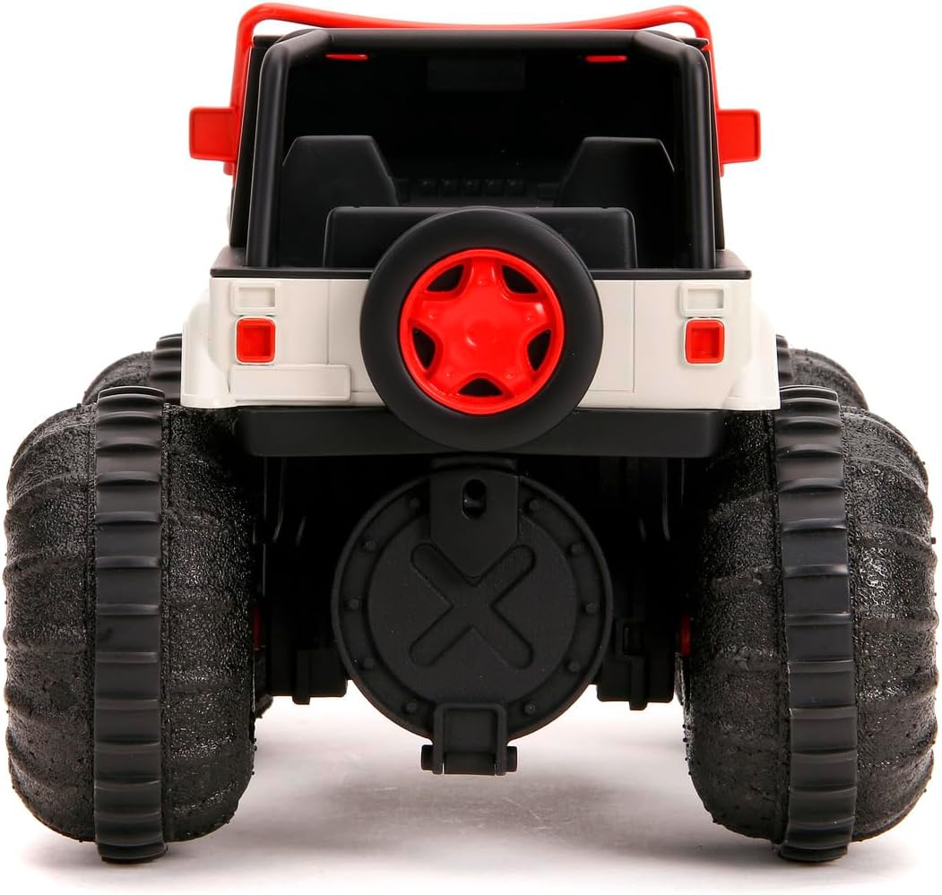 Jada Toys 253255045 Jurassic Park RC Sea and Land Jeep 1:16, Multicoloured