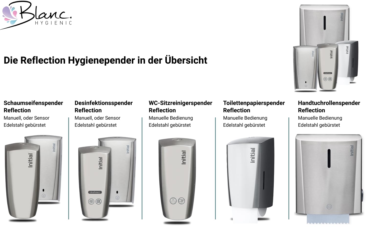 INITIAL Natural Fresh Schaumseife 12x375 ml SET | Initial Natural Fresh Schaumseife mit frischem Duft, 12x375 ml für bis zu 7.200 Anwendungen