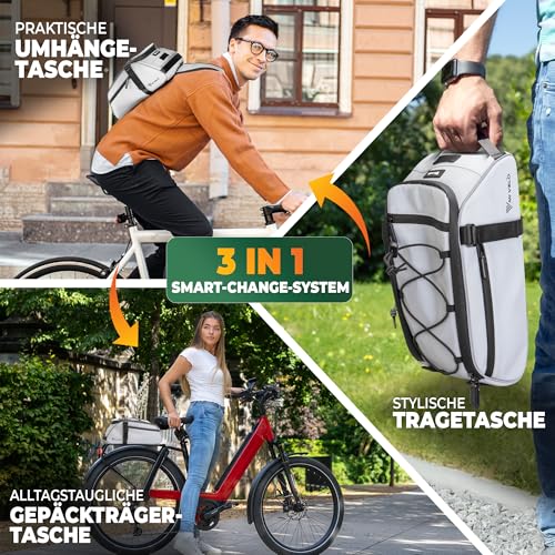 MIVELO Fahrradtasche für Gepäckträger, Gepäckträgertasche Fahrrad hinten, Radtasche passend für alle Gepäckträger, wasserabweisend & robust – Ansicht 2