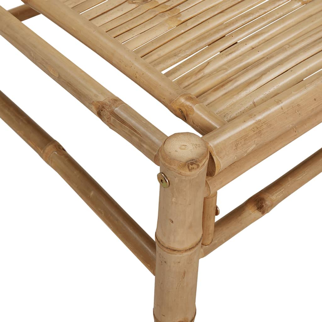 Tavolo da giardino in bambù, 100 x 55 x 33 cm, per esterni, per terrazza, balcone, robusto tavolino con pratico piano per cibi e bevande, facile da pulire