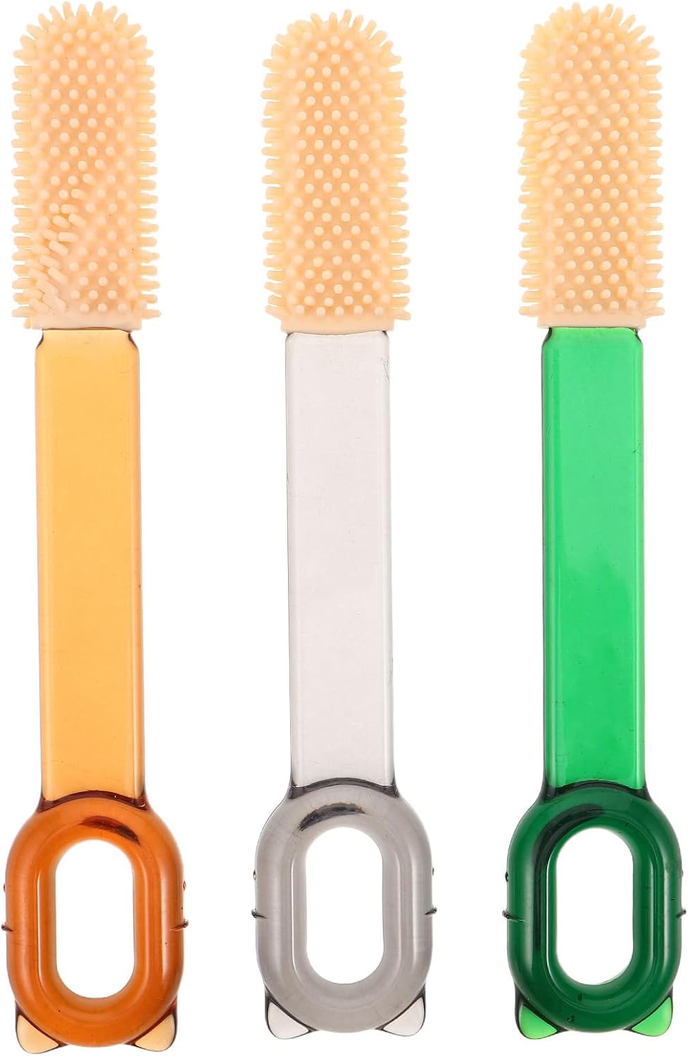 3pcs Silicone Toe Cleaning Brush Long Handle Shower Foot Care