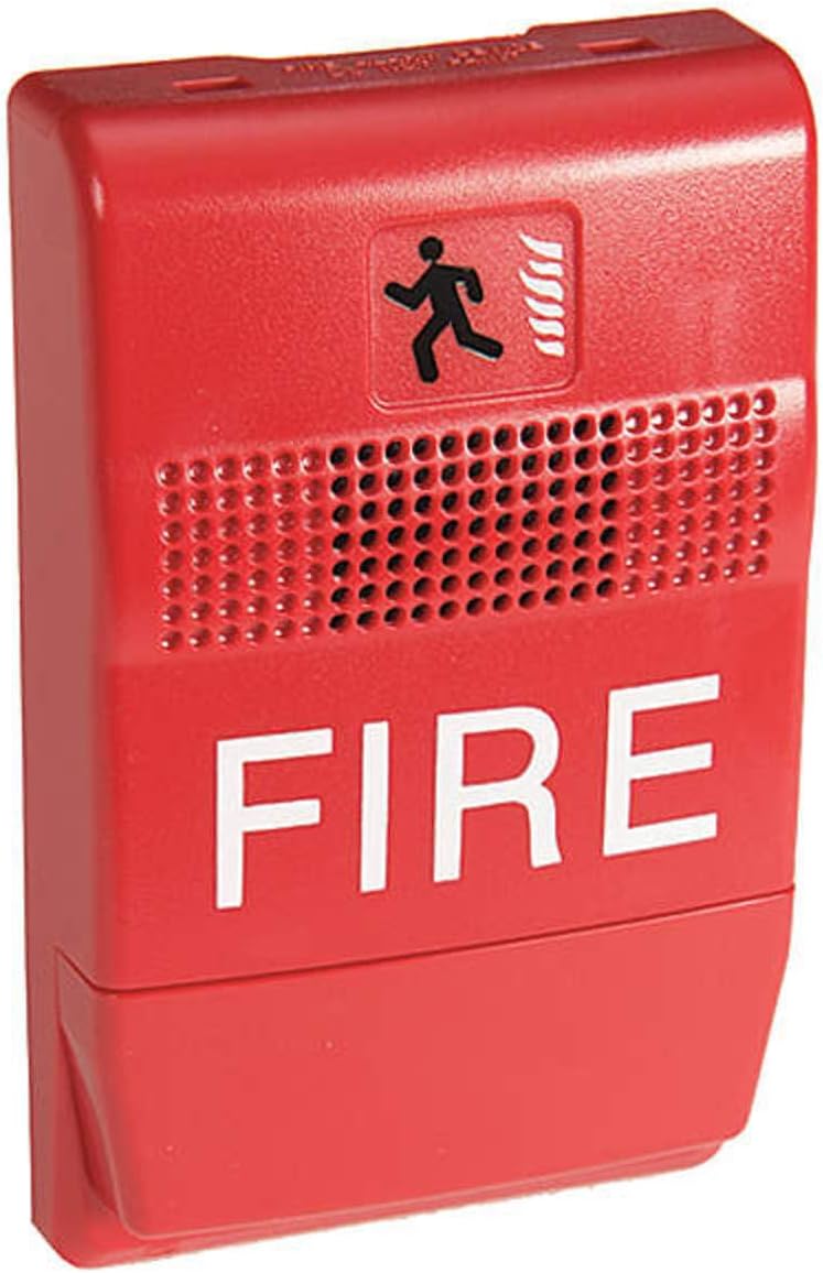 Edwards Signaling EG1RF-P Genesis Red Fire Horn - Compact USA-Made Alarm for Home & Office Safety